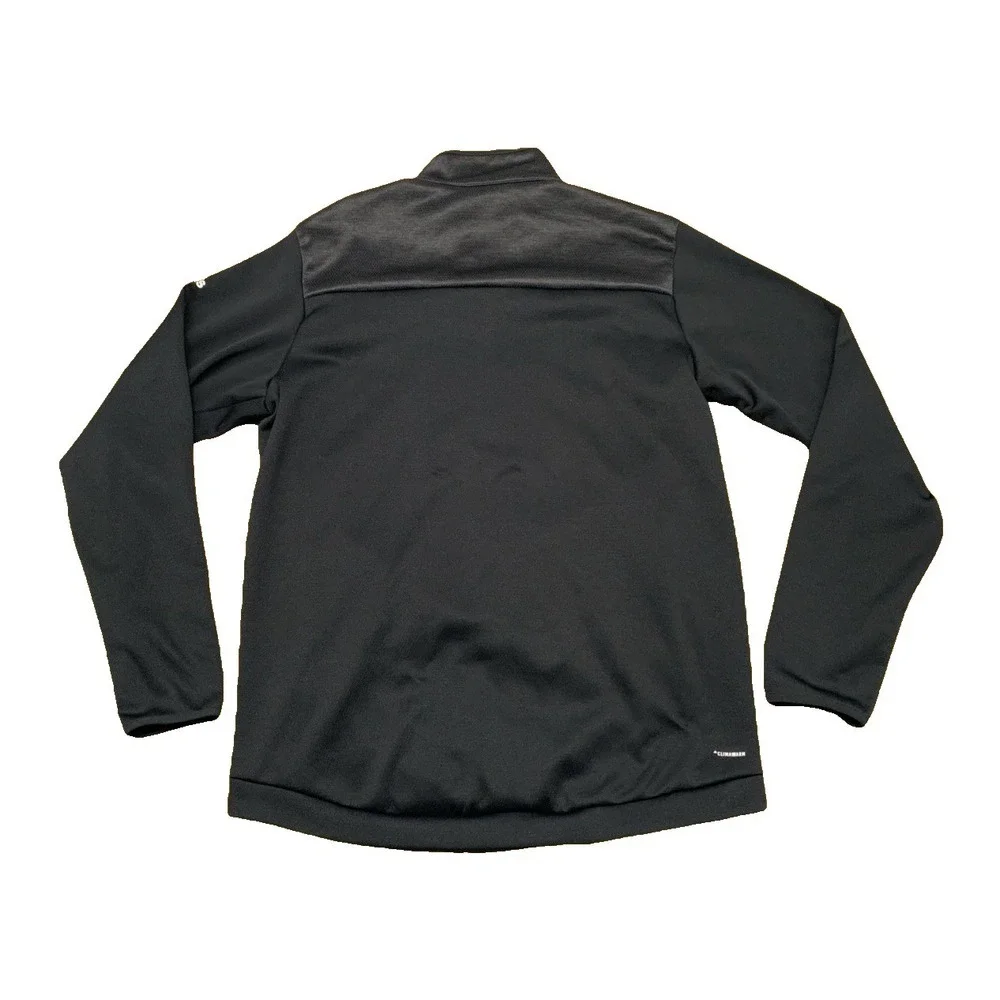 Adidas Mens Response 1/4 Zip Black Sweatshirt Large Wicking Quick Dry Activewear - Picture 3 of 14